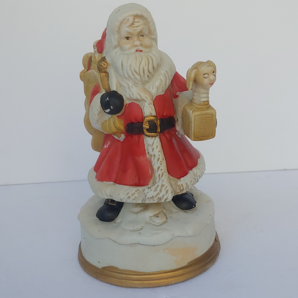 Aldon. Vintage musical box santa figurine.